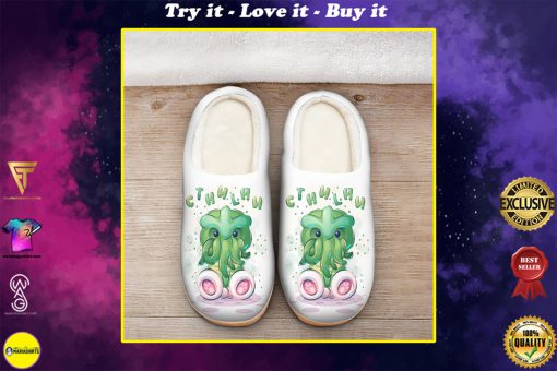 cute cthulhu mythos all over printed slippers