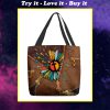 faith hope love Jesus cross flower leather pattern all over printed tote bag