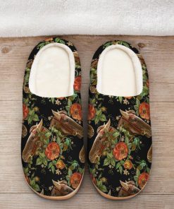 flower and horse all over printed slippers 2flower and horse all over printed slippers 2