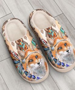 fox native american all over printed slippers 3