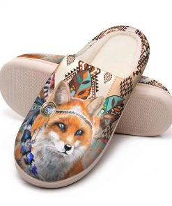 fox native american all over printed slippers 5