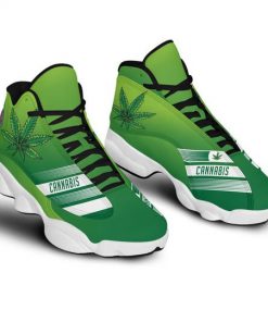 green cannabis weed leaf air jordan 13 sneakers 4