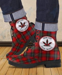 high life four twenty weed leaf all over printed winter boots 2