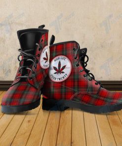 high life four twenty weed leaf all over printed winter boots 3