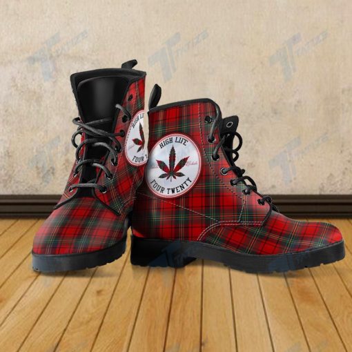 high life four twenty weed leaf all over printed winter boots 3