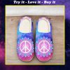 hippie mandala galaxy colorful all over printed slippers