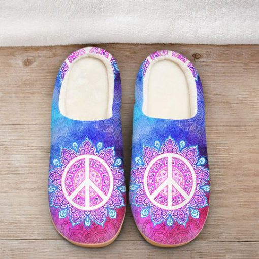 hippie mandala galaxy colorful all over printed slippers 2
