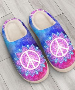 hippie mandala galaxy colorful all over printed slippers 3