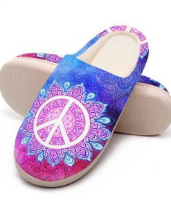 hippie mandala galaxy colorful all over printed slippers 5