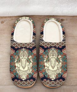 hippie mandala man all over printed slippers 2