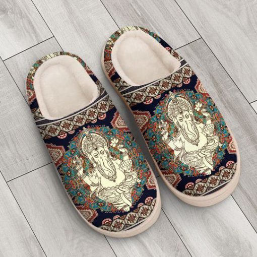 hippie mandala man all over printed slippers 3