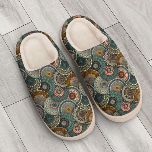 hippie mandala version all over printed slippers 3
