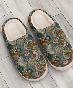 hippie mandala version all over printed slippers 4