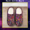 hippie symbol colorful all over printed slippers
