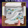 hippie vans love camping all over printed high top canvas shoes