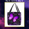 hope faith love butterfly night all over printed tote bag