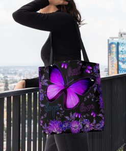 hope faith love butterfly night all over printed tote bag 4
