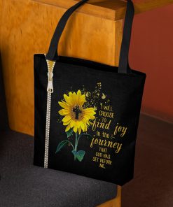 i will choose to find joy in the journey that God has set before me tote bag 3