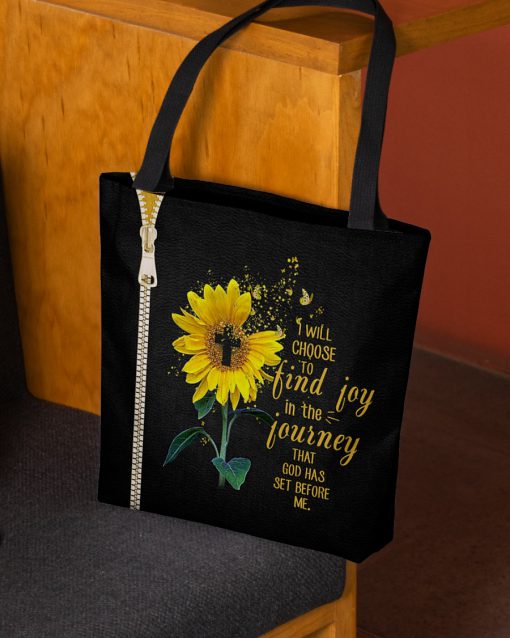 i will choose to find joy in the journey that God has set before me tote bag 3