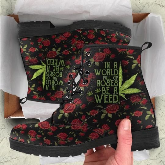 in a world full of rose be a weed all over printed winter boots 2