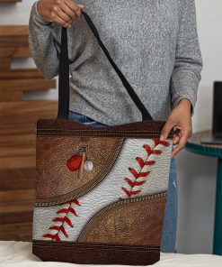 love baseball vintage all over printed tote bag 3