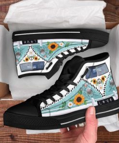 love camping hippie vans car all over print high top canvas shoes 3