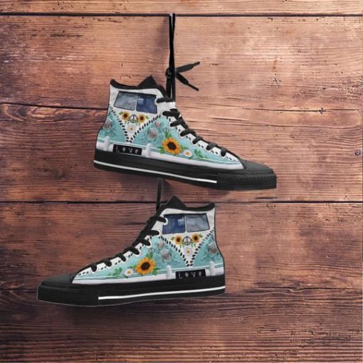 love camping hippie vans car all over print high top canvas shoes 4