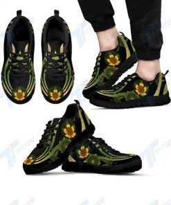 mandala cannabis sunflower all over printed sneakers 4