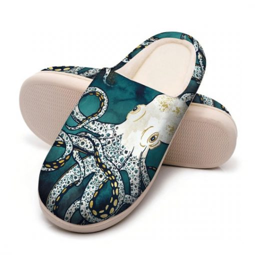 octopus in the ocean all over printed slippers 5