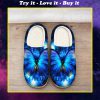 the blue butterfly in night all over printed slippers