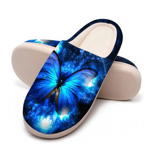 the blue butterfly in night all over printed slippers 5