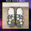 the butterfly with daisy flower all over printed slippers