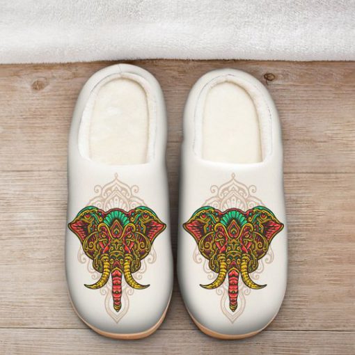 the elephant with mandala version all over printed slippers 2