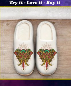 the elephant with mandala version all over printed slippers