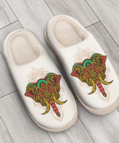 the elephant with mandala version all over printed slippers 3
