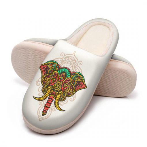 the elephant with mandala version all over printed slippers 5