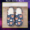 the fox face all over printed slippers