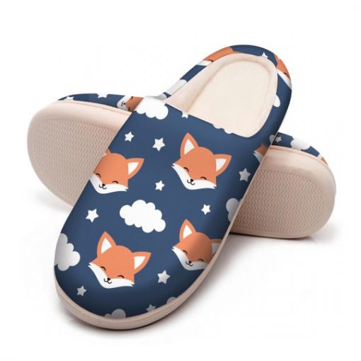 the fox face all over printed slippers 5