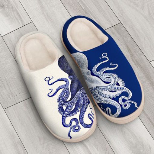 the octopus blue all over printed slippers 4