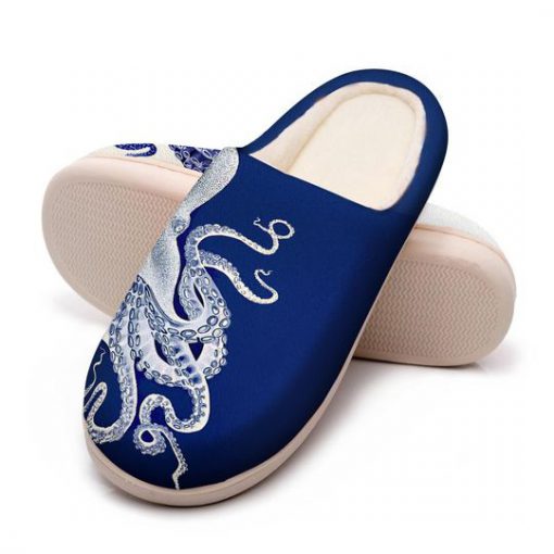 the octopus blue all over printed slippers 5