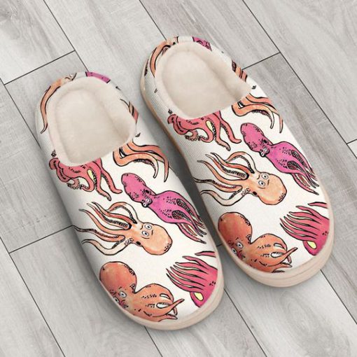 the octopus pink all over printed slippers 4