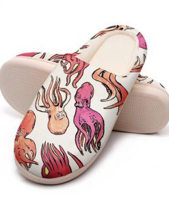 the octopus pink all over printed slippers 5