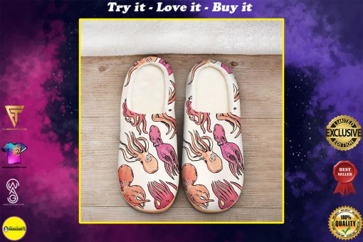 the octopus pink all over printed slippers