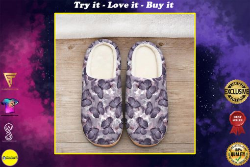 the purple butterfly all over printed slippers