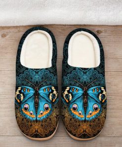 vintage butterfly mandala all over printed slippers 2