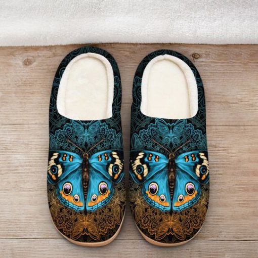 vintage butterfly mandala all over printed slippers 2