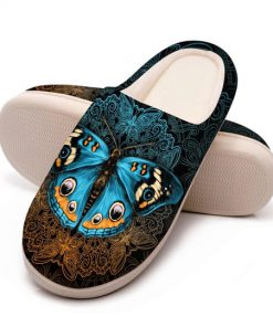 vintage butterfly mandala all over printed slippers 5