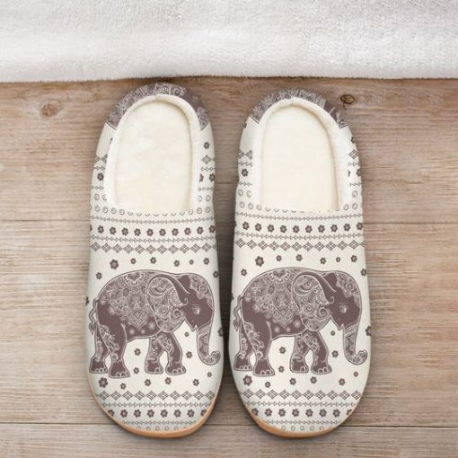 vintage elephant mandala all over printed slippers 2