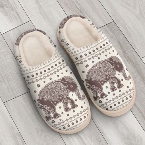 vintage elephant mandala all over printed slippers 3