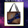 vintage hippie soul leather pattern all over printed tote bag